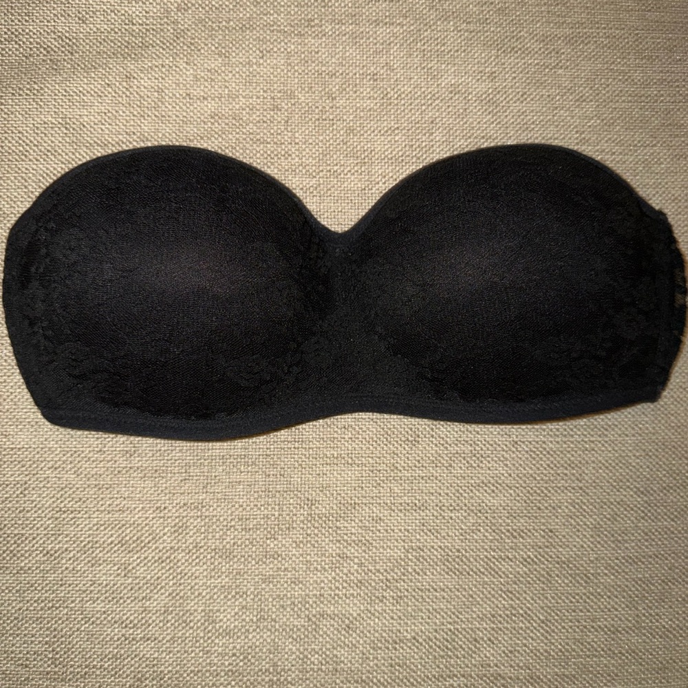 PINK Victoria's Secret Black Lace Bandeau